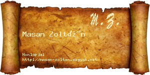 Masan Zoltán névjegykártya